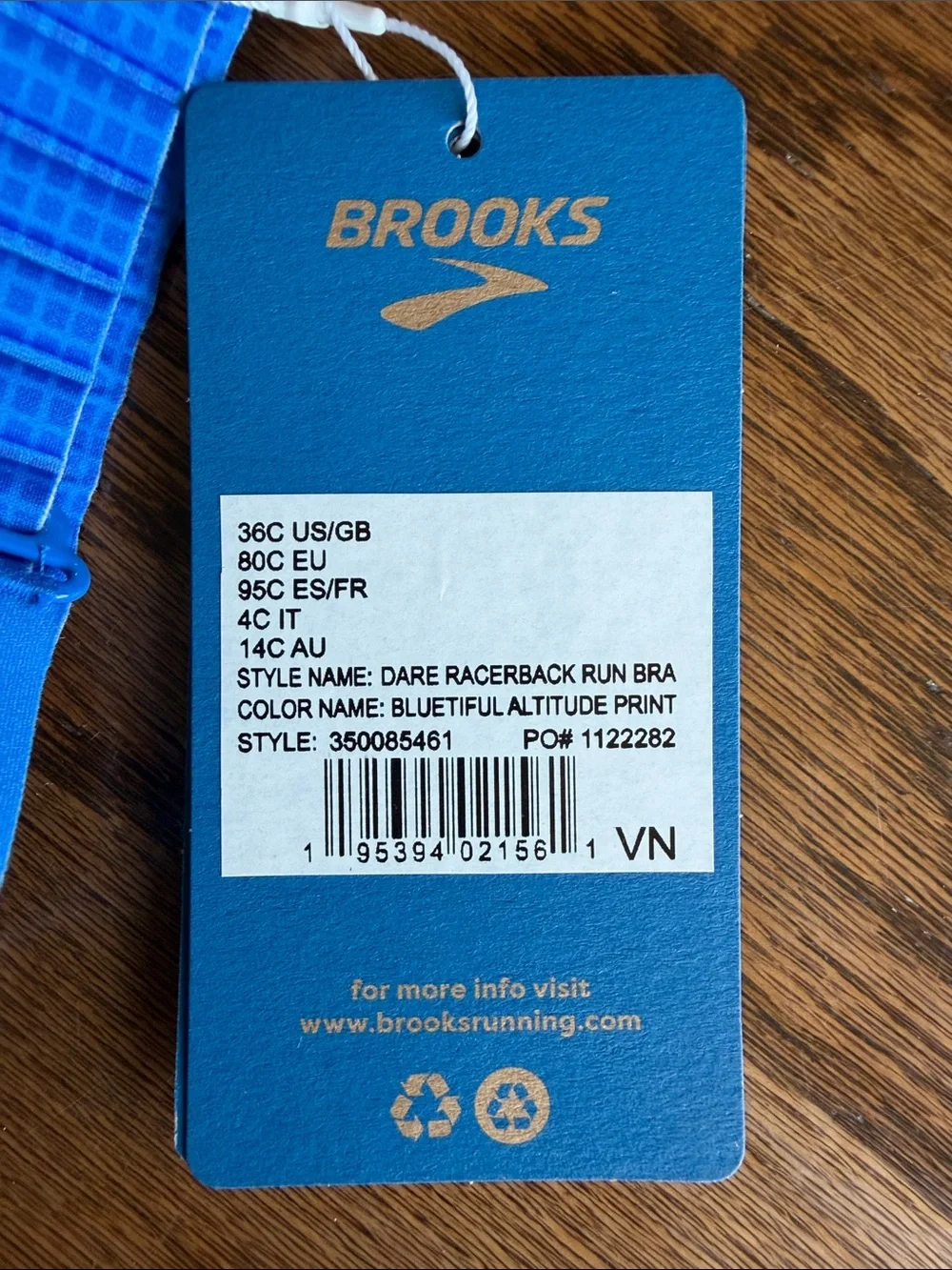 Brooks Seamless Molded Sports Bra - Bright Blue